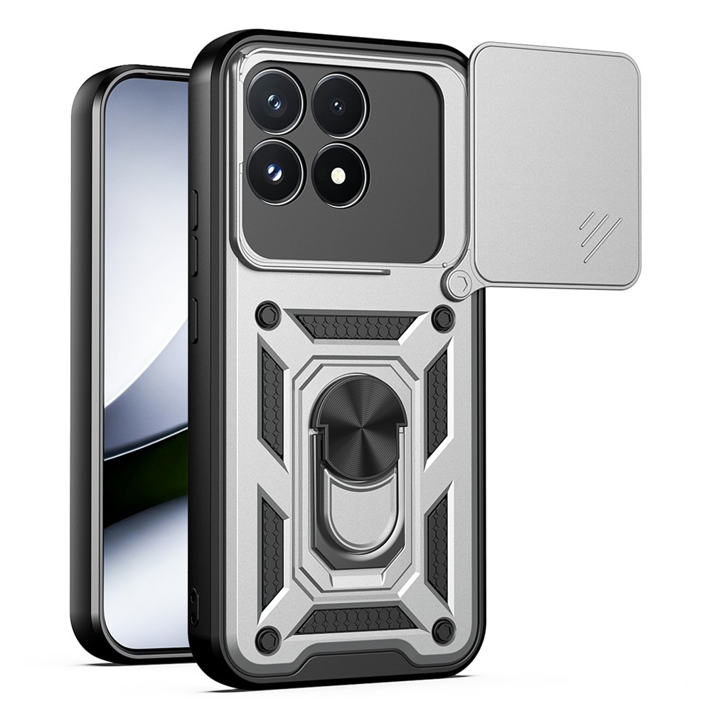 Slide odolný kryt na Xiaomi Poco F9 Pro 5G - stříbrný