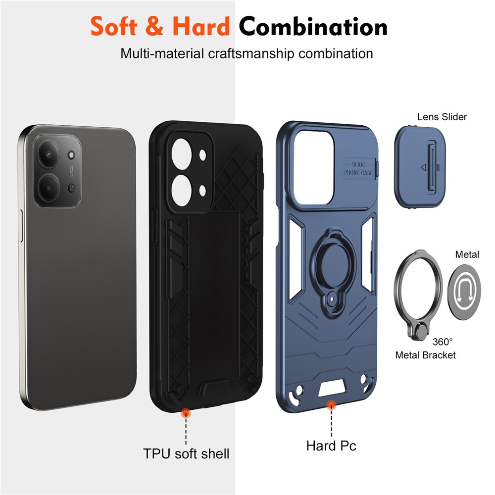 Slide odolný kryt na Xiaomi Redmi 15C 4G (171mm)/Poco C85 4G (171mm) - modrý