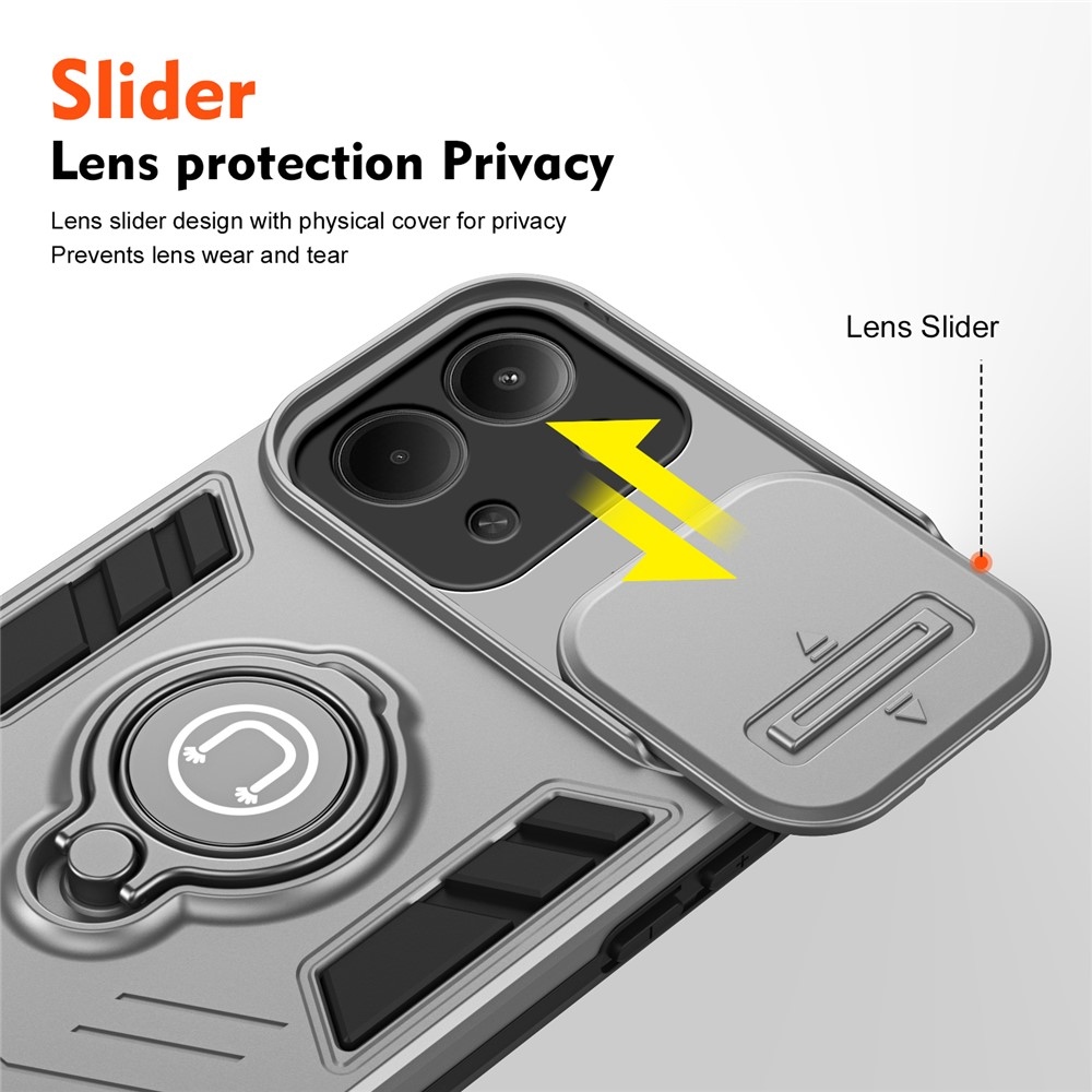 Slide odolný kryt na Xiaomi Redmi 15C 4G (171mm)/Poco C85 4G (171mm) - šedý