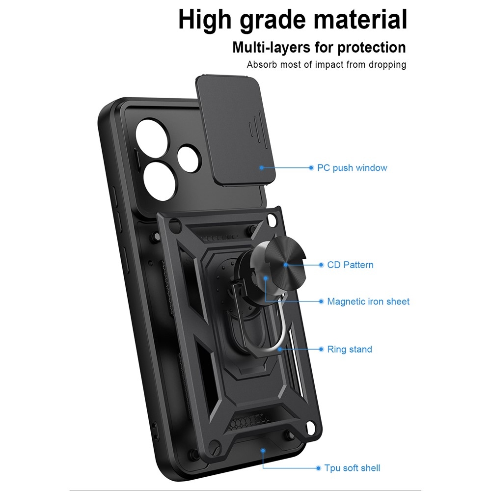 Slide odolný kryt na Xiaomi Redmi Note 17 Pro 5G - černý