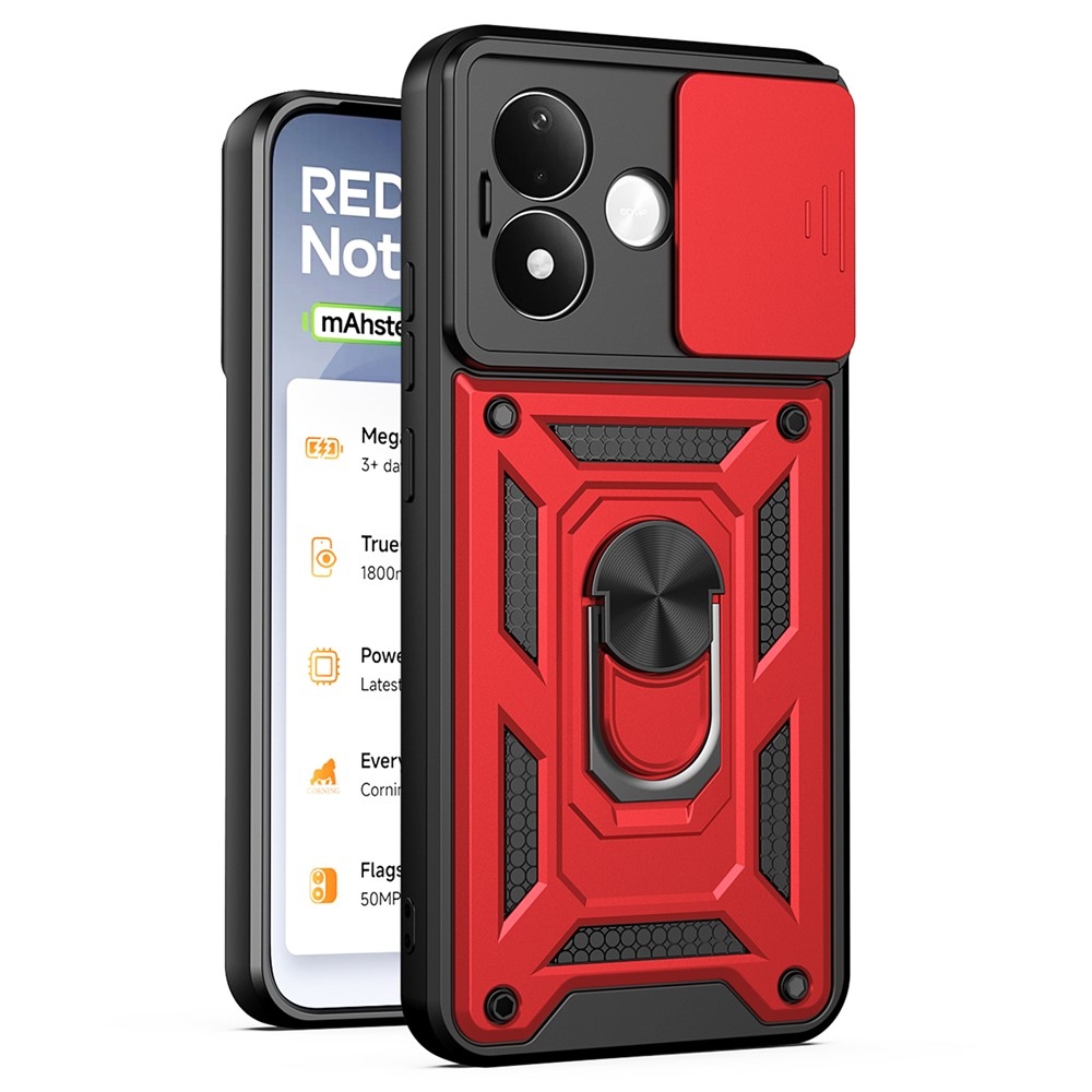 Slide odolný kryt na Xiaomi Redmi Note 17 Pro 5G - červený