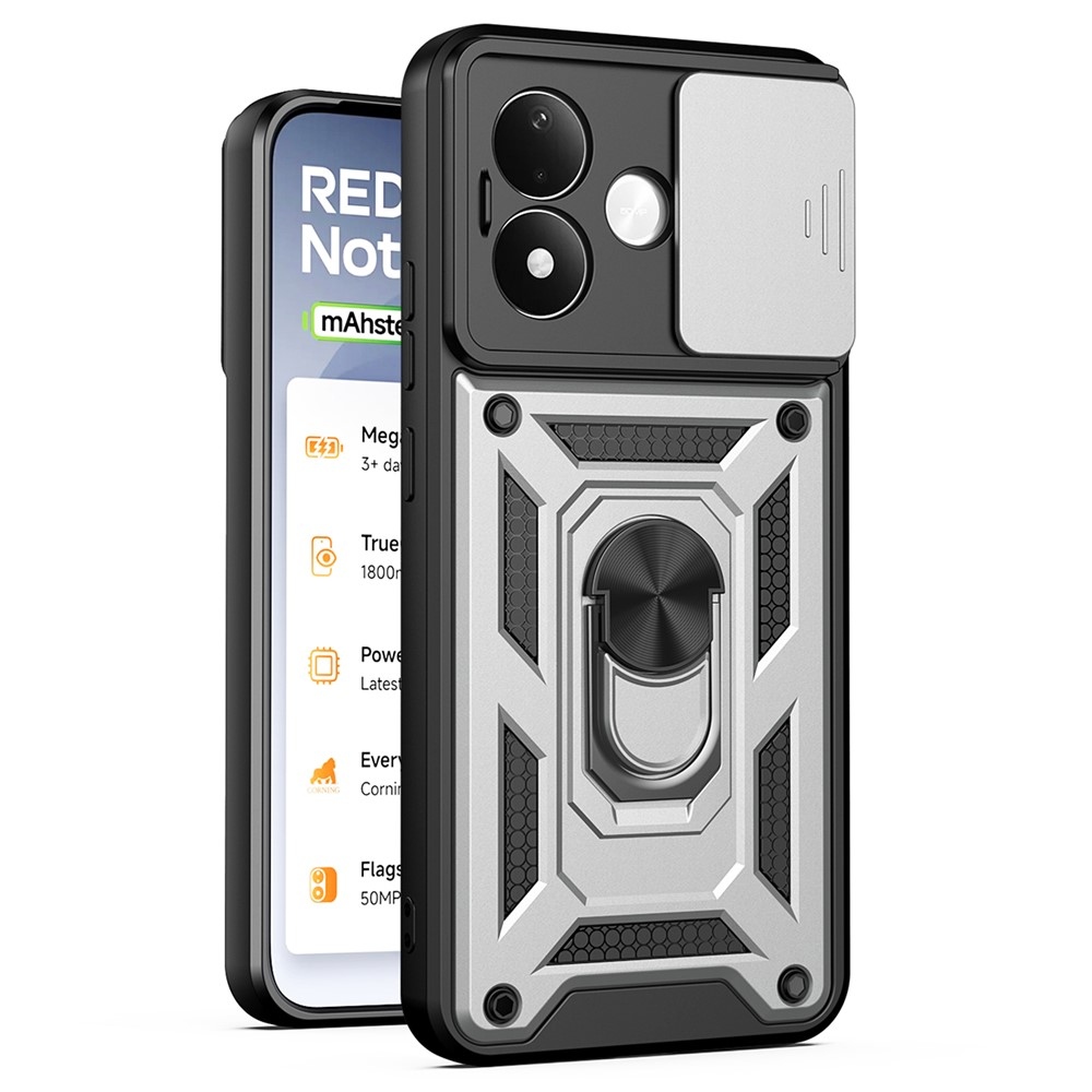 Slide odolný kryt na Xiaomi Redmi Note 17 Pro 5G - stříbrný