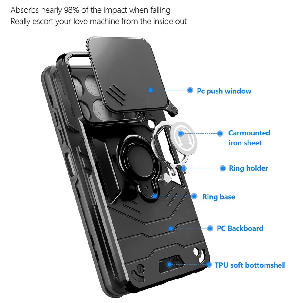 Slide odolný kryt na ZTE Blade A56 - černý
