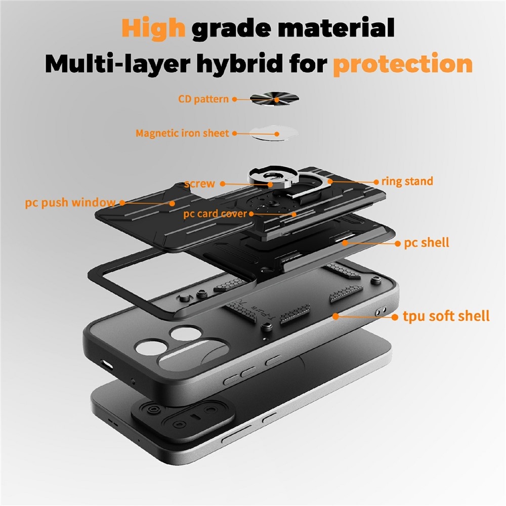 Slider odolný kryt na OnePlus 15 5G - černý