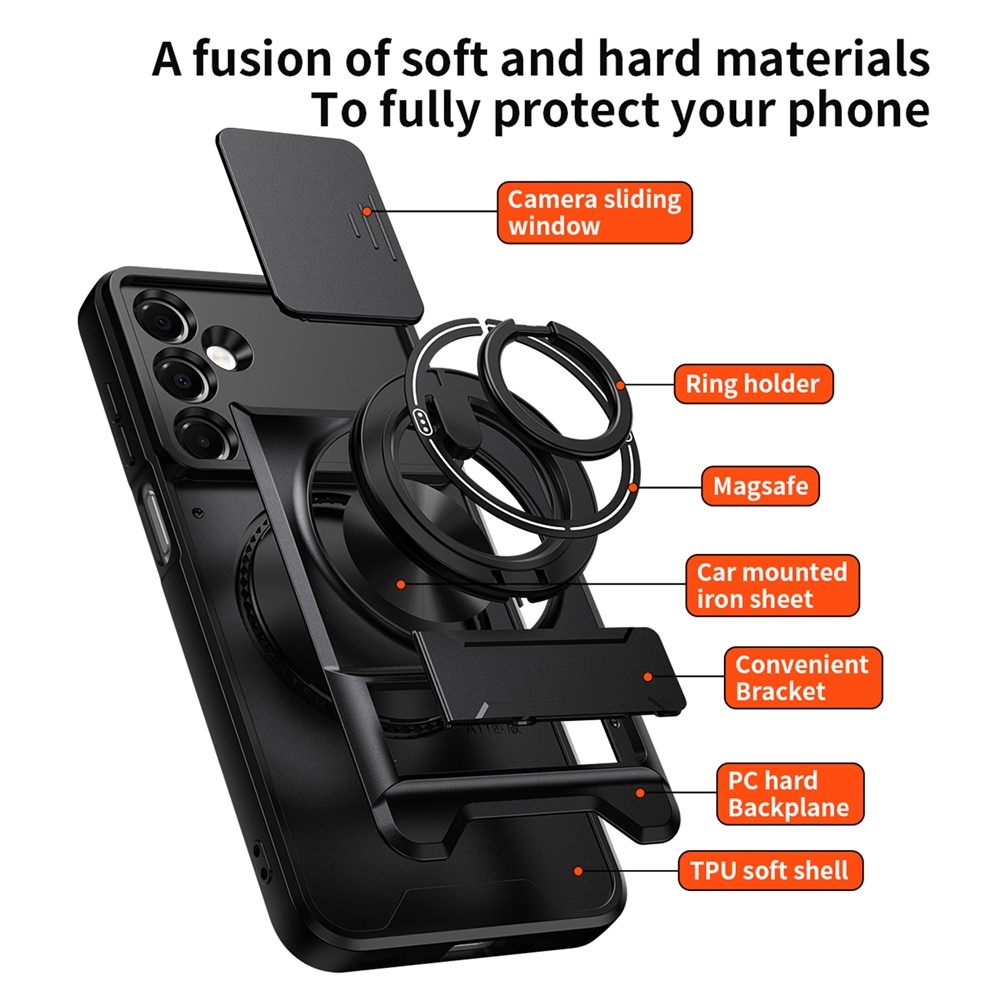 Sliders odolný kryt na Samsung Galaxy A37 5G - černý