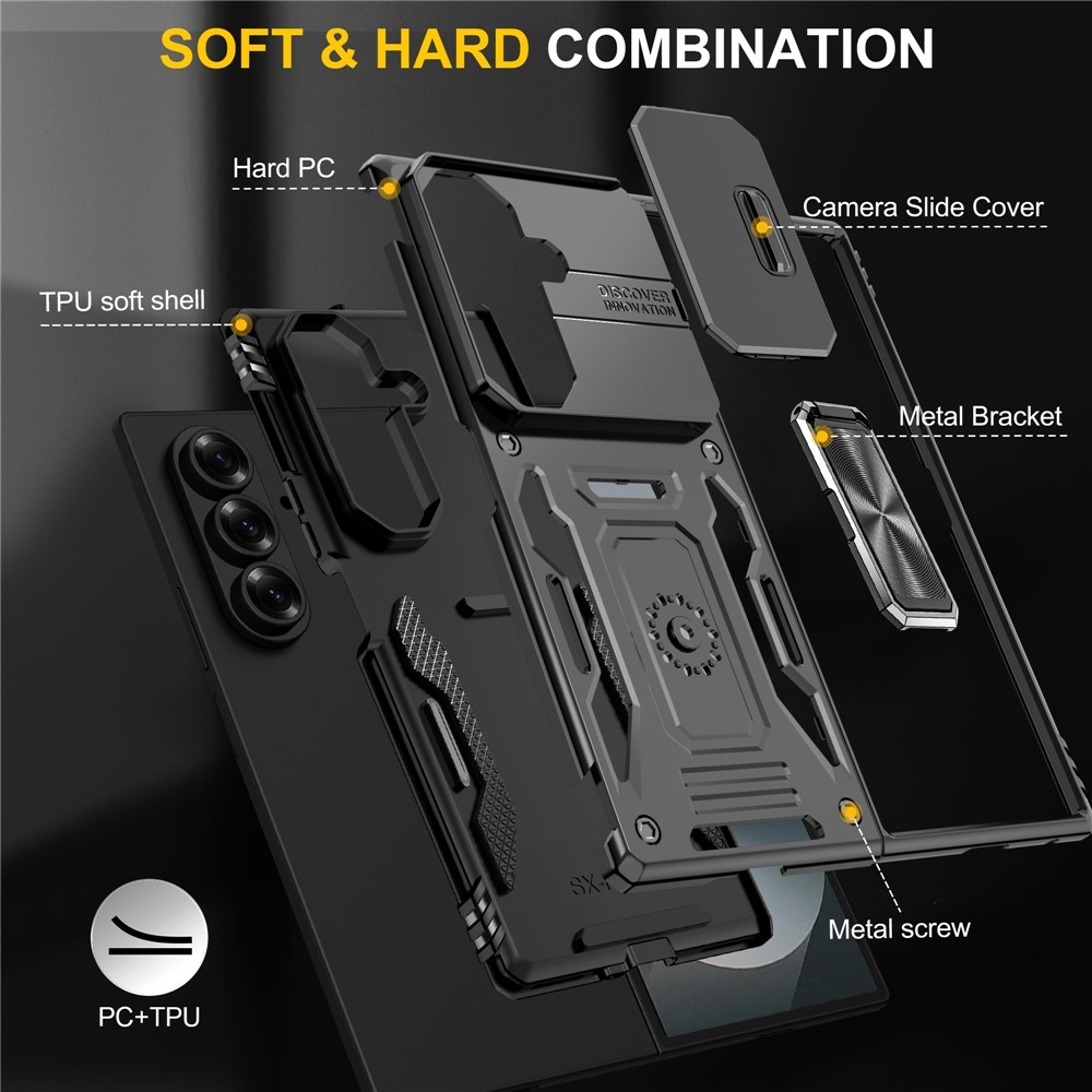 Slides odolný kryt na Samsung Galaxy Z Fold7 5G - černý