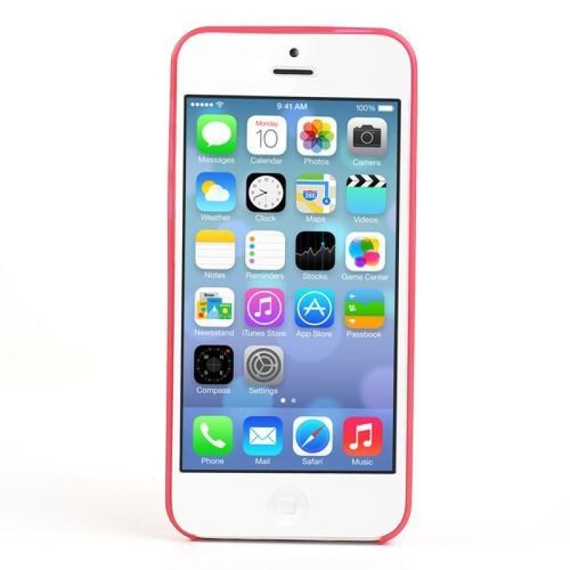Slim plastový obal na iPhone 5C - červený