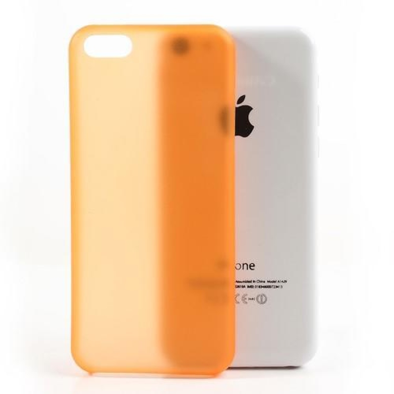 Slim plastový obal na iPhone 5C - oranžový