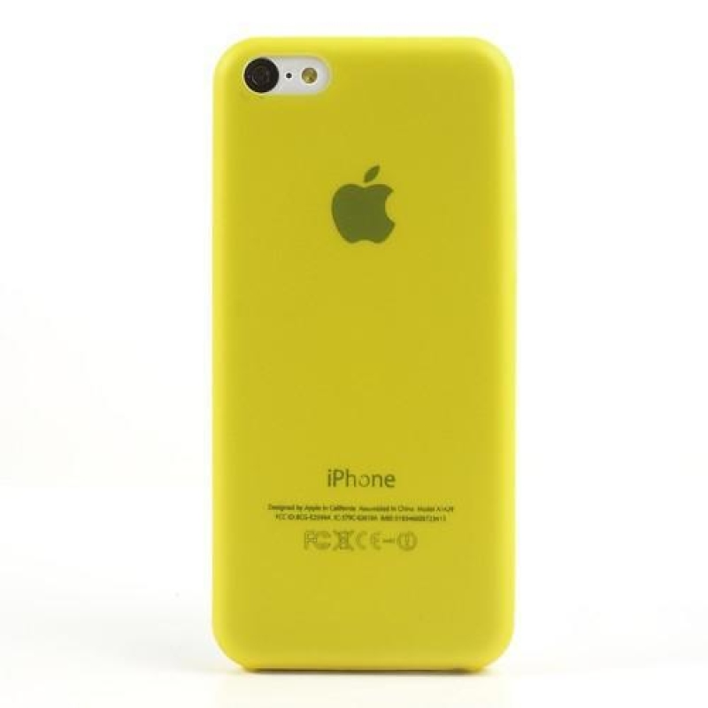 Slim plastový obal na iPhone 5C - žlutý