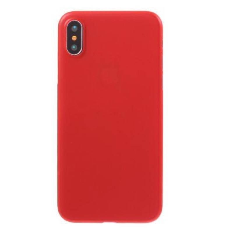 Slim plastový obal na iPhone X - červený