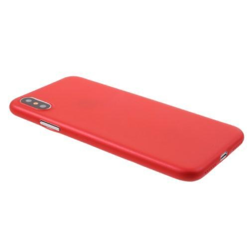 Slim plastový obal na iPhone X - červený