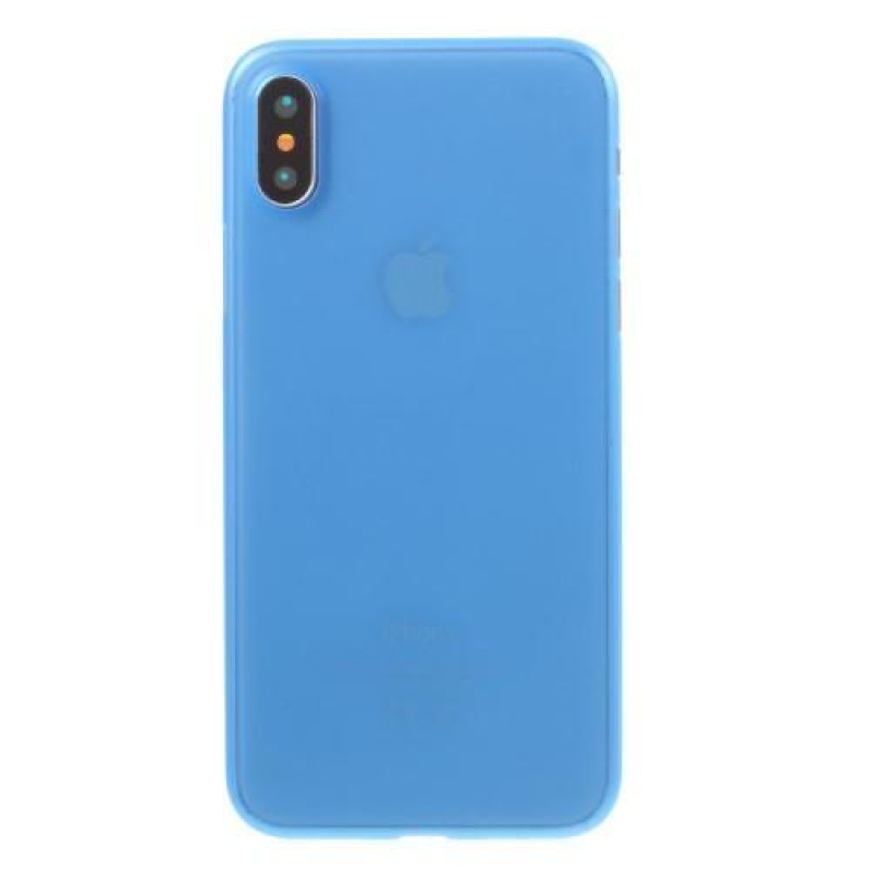 Slim plastový obal na iPhone X - modrý