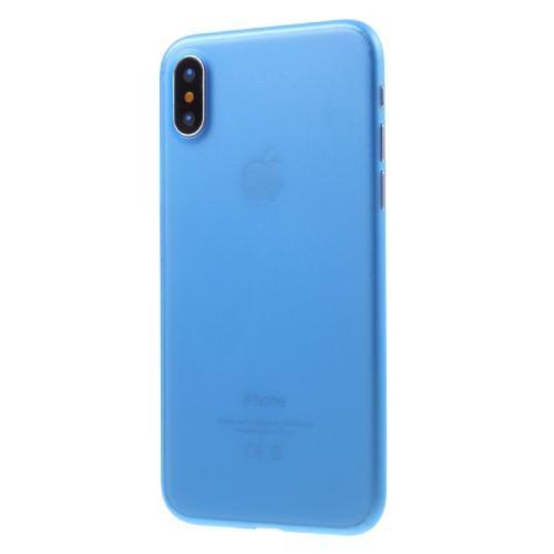 Slim plastový obal na iPhone X - modrý