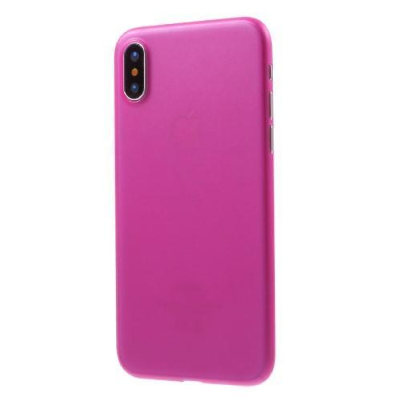 Slim plastový obal na iPhone X - rose