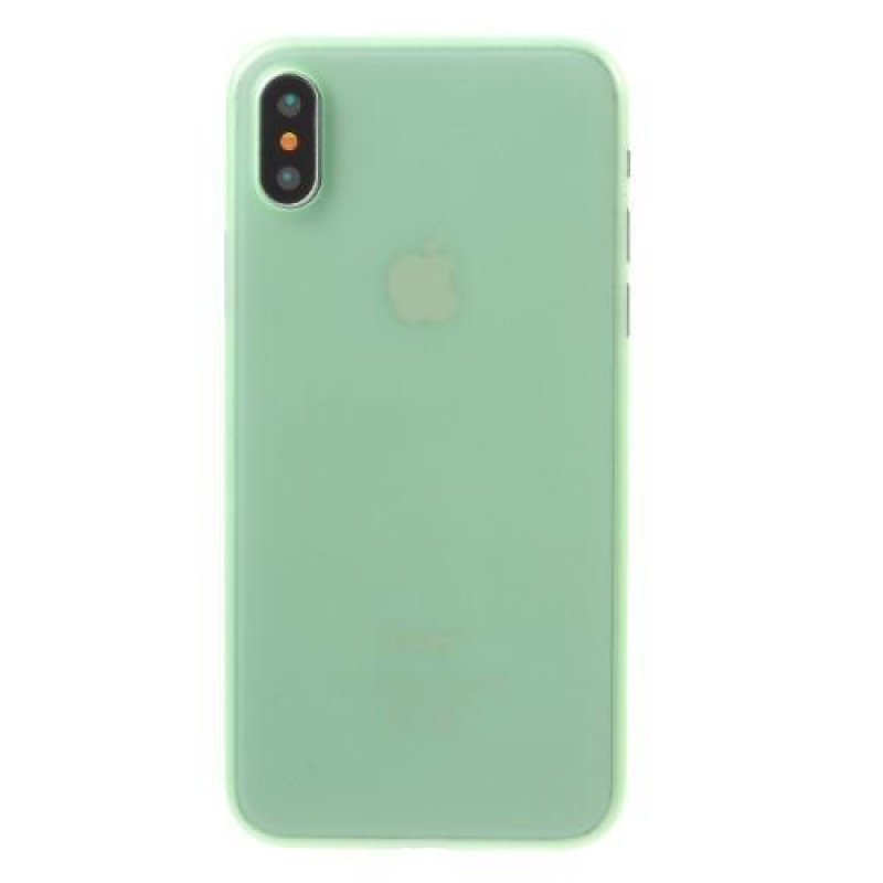 Slim plastový obal na iPhone X - zelený