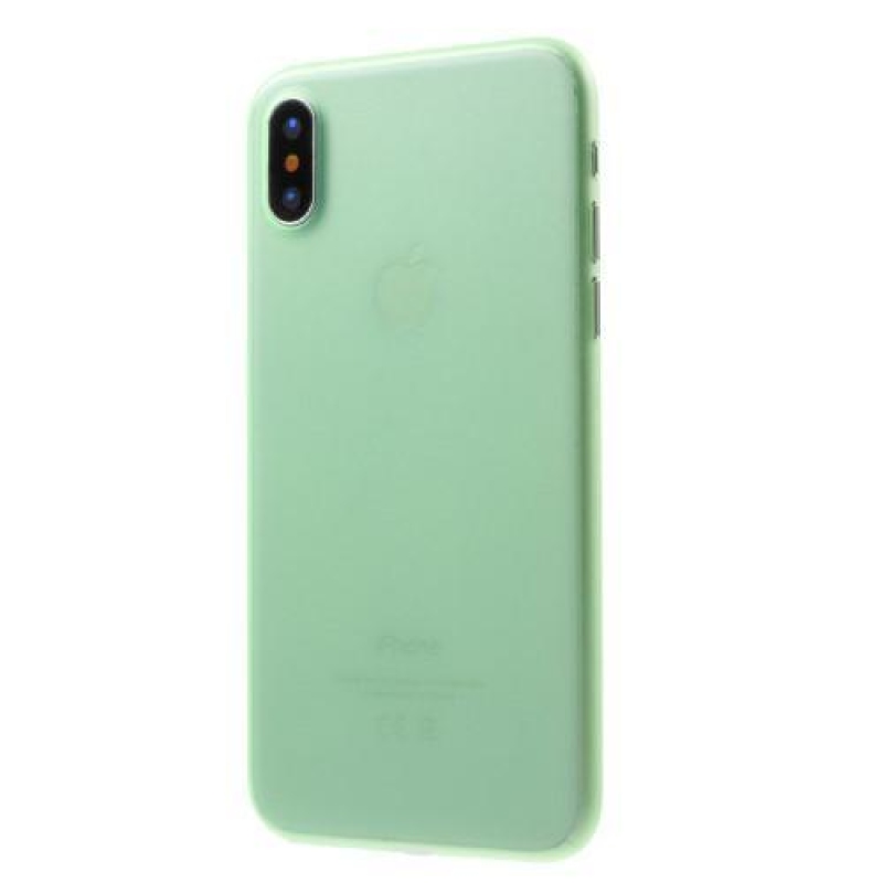 Slim plastový obal na iPhone X - zelený