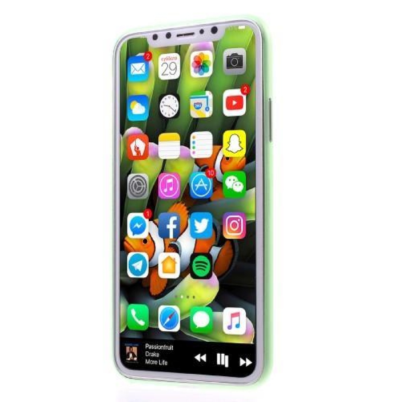 Slim plastový obal na iPhone X - zelený