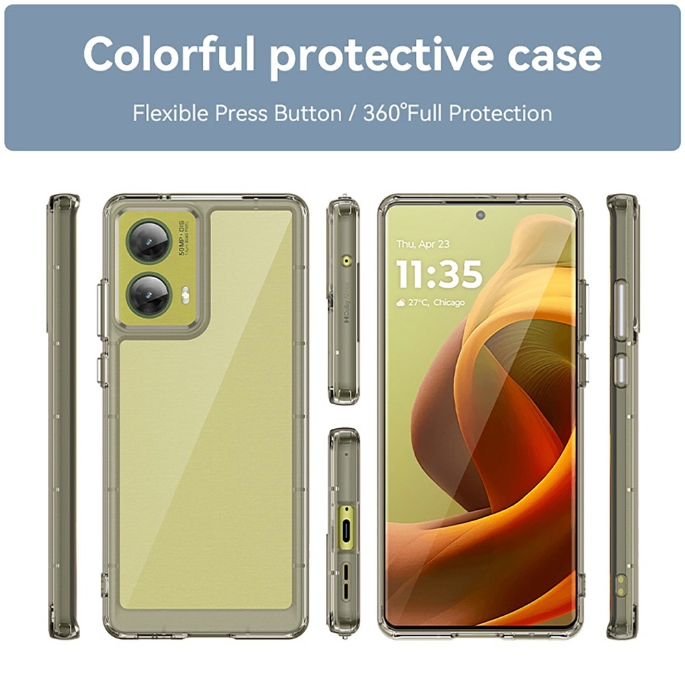 Gelový obal s pevnými zády na Motorola Moto G85 5G - šedý