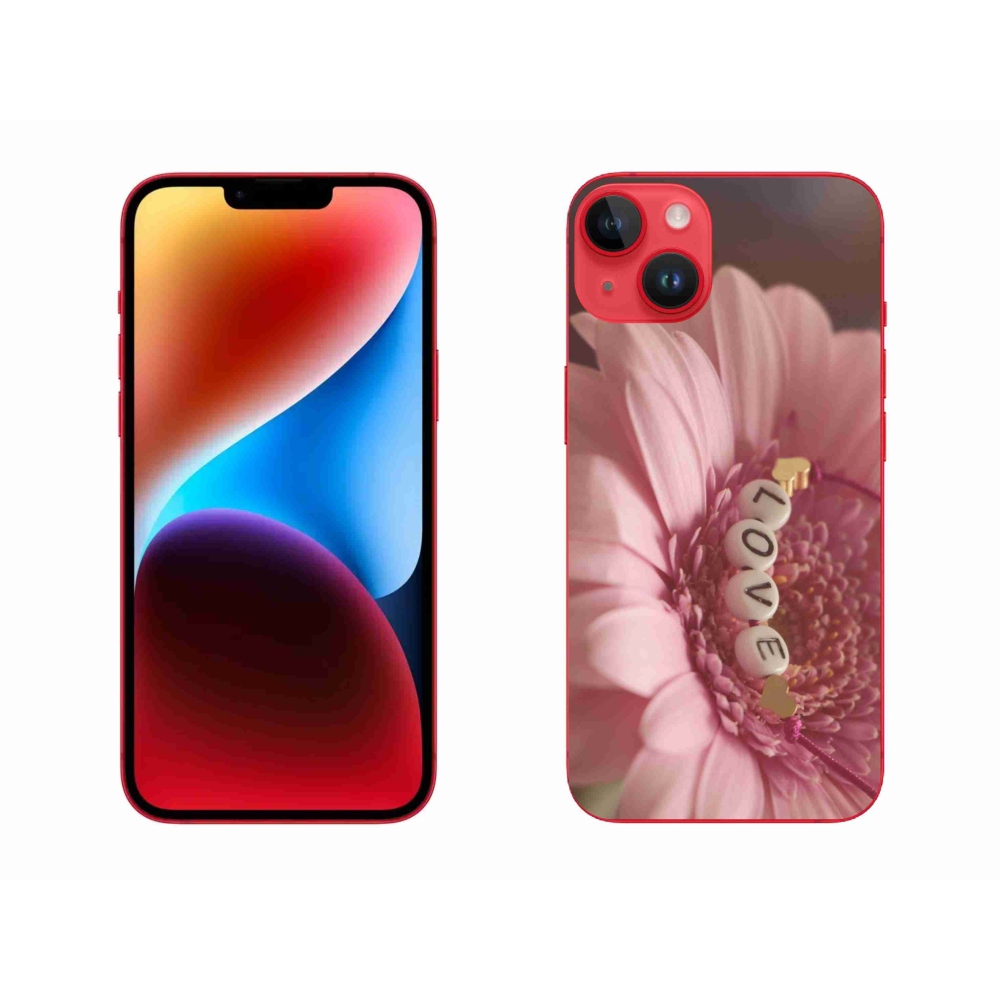 Gelový kryt mmCase na iPhone 14 Plus - přívěsek love