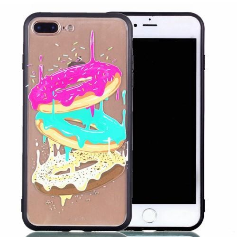 Slow gelový hybridní obal na iPhone 7 Plus a iPhone 8 Plus - donuty
