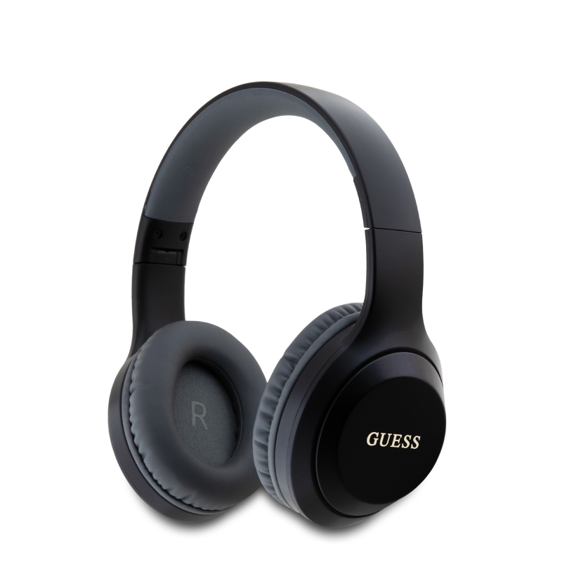 Guess Classic Silver Logo Bluetooth Stereo Headphone Black