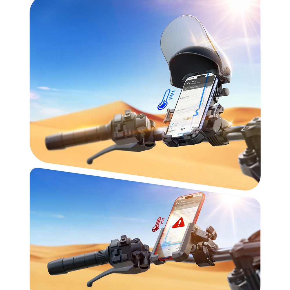 Držák na kolo a motorku Joyroom JR-ZS526 se sluneční clonou – černý