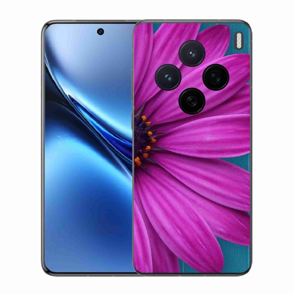 Gelový kryt mmCase na Vivo X200 5G - fialová kopretina