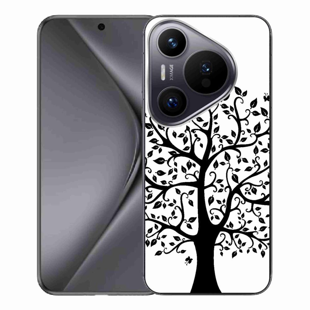 Gelový kryt mmCase na Huawei Pura 70 Pro - černobílý strom