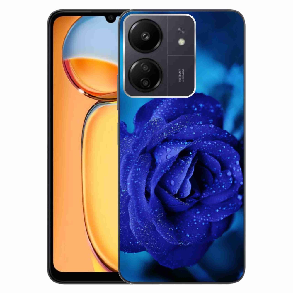 Gelový obal mmCase na Xiaomi Poco C65/Redmi 13C - modrá růže