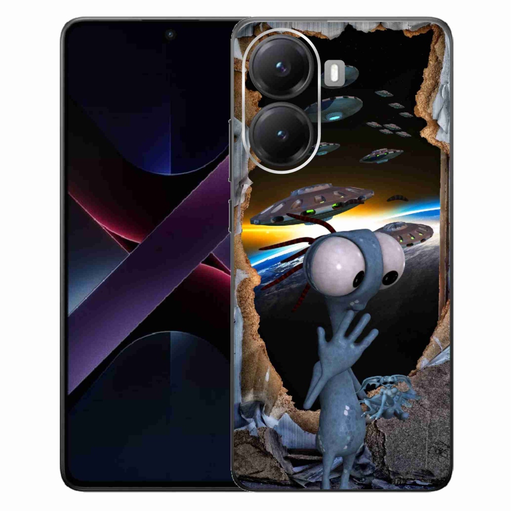 Gelový kryt mmCase na Xiaomi Poco X7 Pro 5G - mimozemšťan