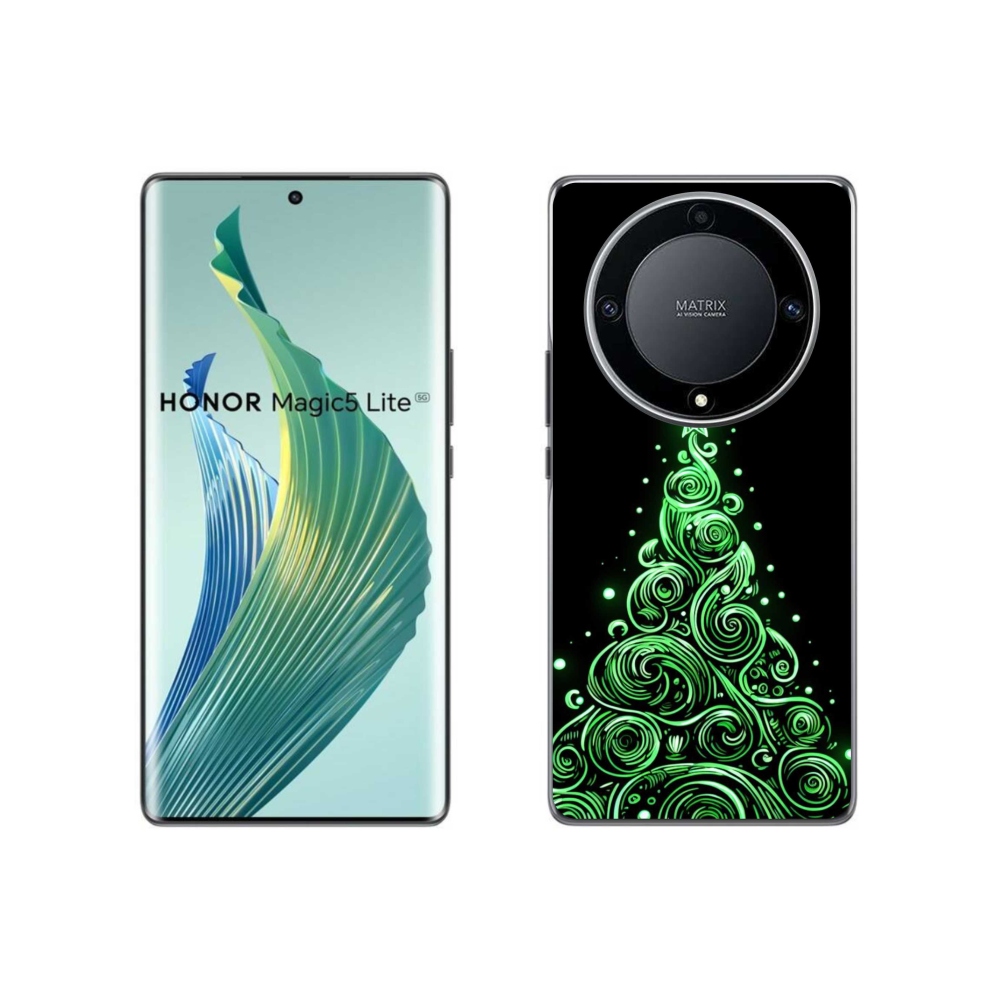Gelový kryt mmCase na Honor Magic 5 Lite 5G - neonový vánoční stromek 3