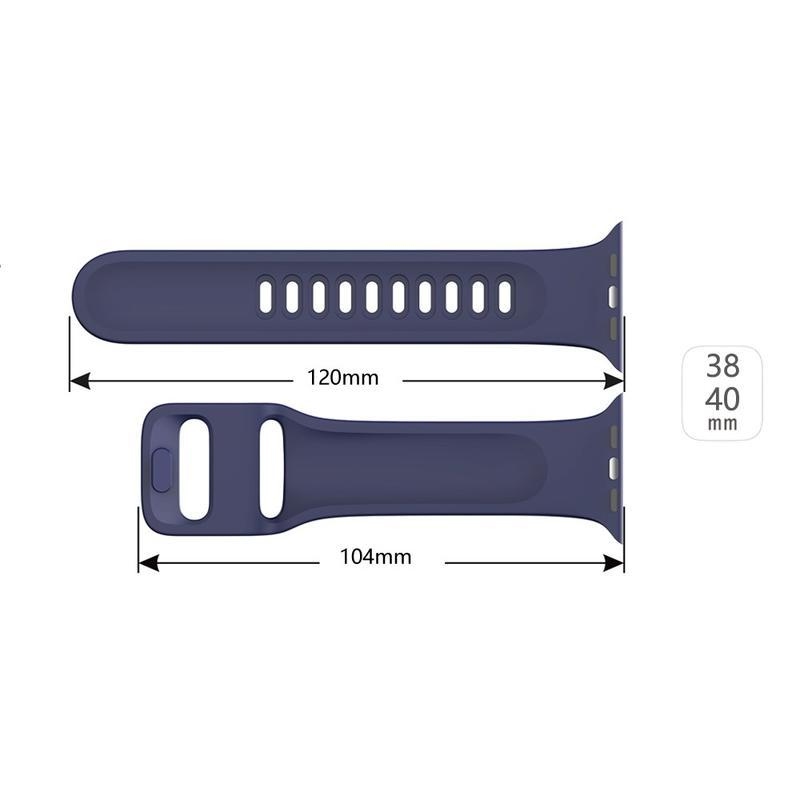Smart silikonový řemínek pro Apple Watch 5/4 40mm, 3/2/1 38mm - tmavěmodrý