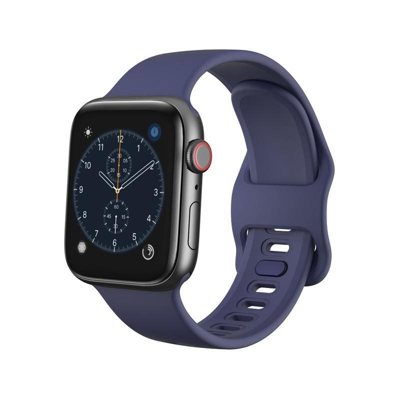 Smart silikonový řemínek pro Apple Watch 5/4 40mm, 3/2/1 38mm - tmavěmodrý