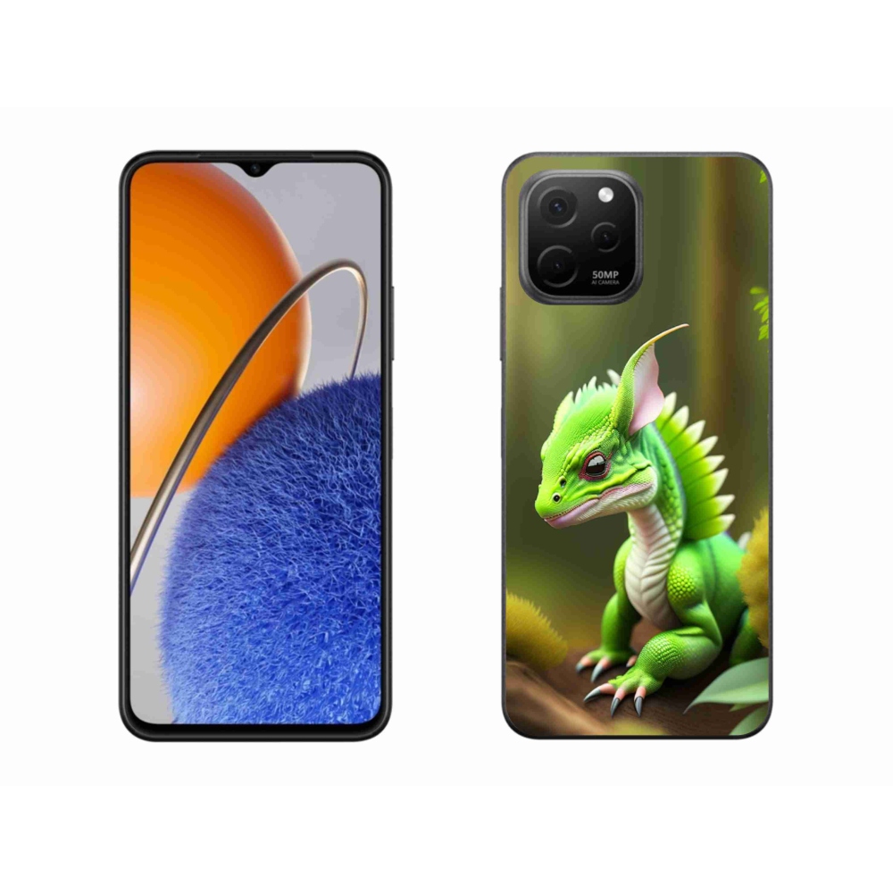 Gelový kryt mmCase na Huawei Nova Y61 - zelený dráček