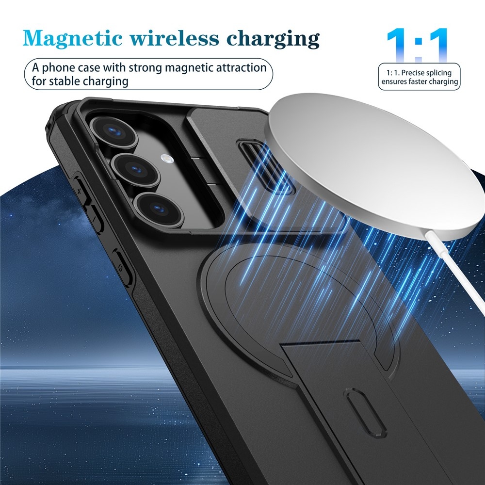 Smooth odolný kryt s MagSafe na Samsung Galaxy S26 FE/S25 FE - černý