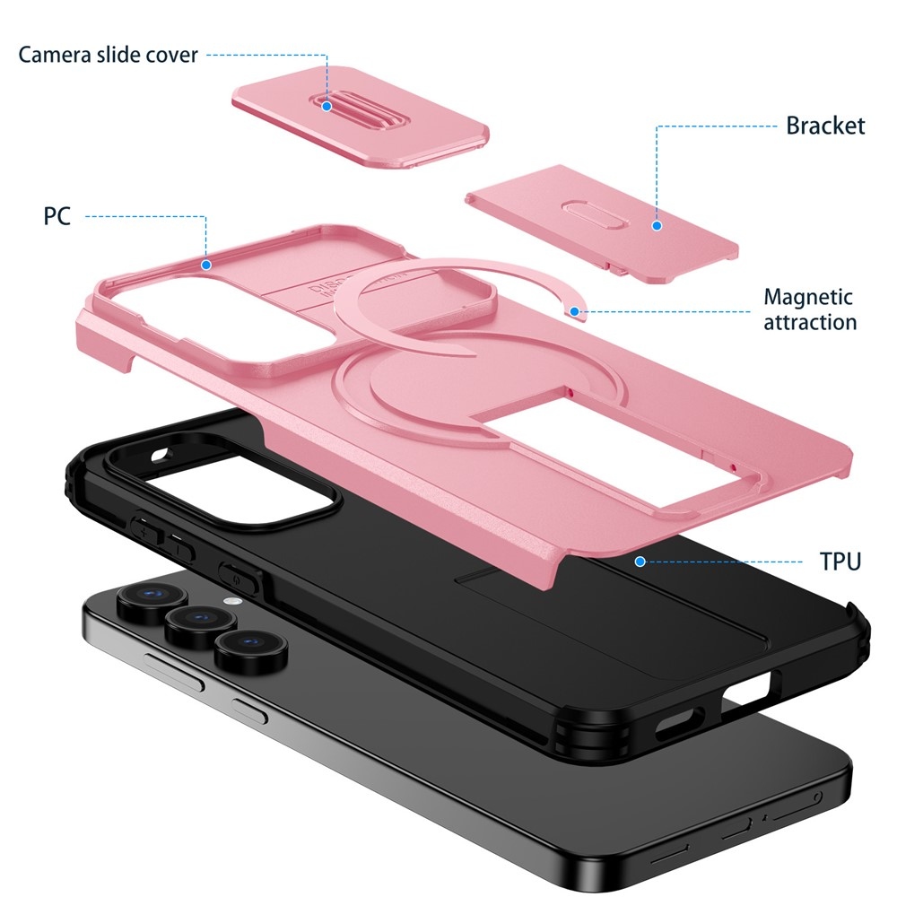 Smooth odolný kryt s MagSafe na Samsung Galaxy S26 FE/S25 FE - růžový