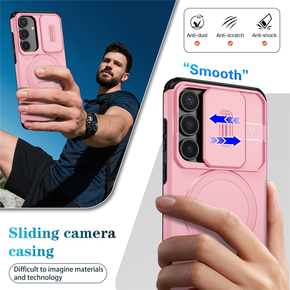 Smooth odolný kryt s MagSafe na Samsung Galaxy S26 FE/S25 FE - růžový