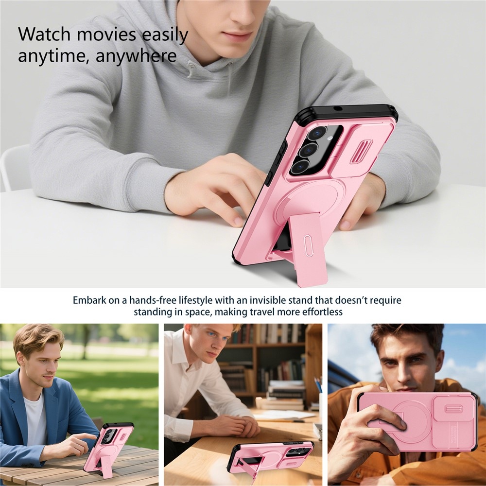 Smooth odolný kryt s MagSafe na Samsung Galaxy S26 FE/S25 FE - růžový