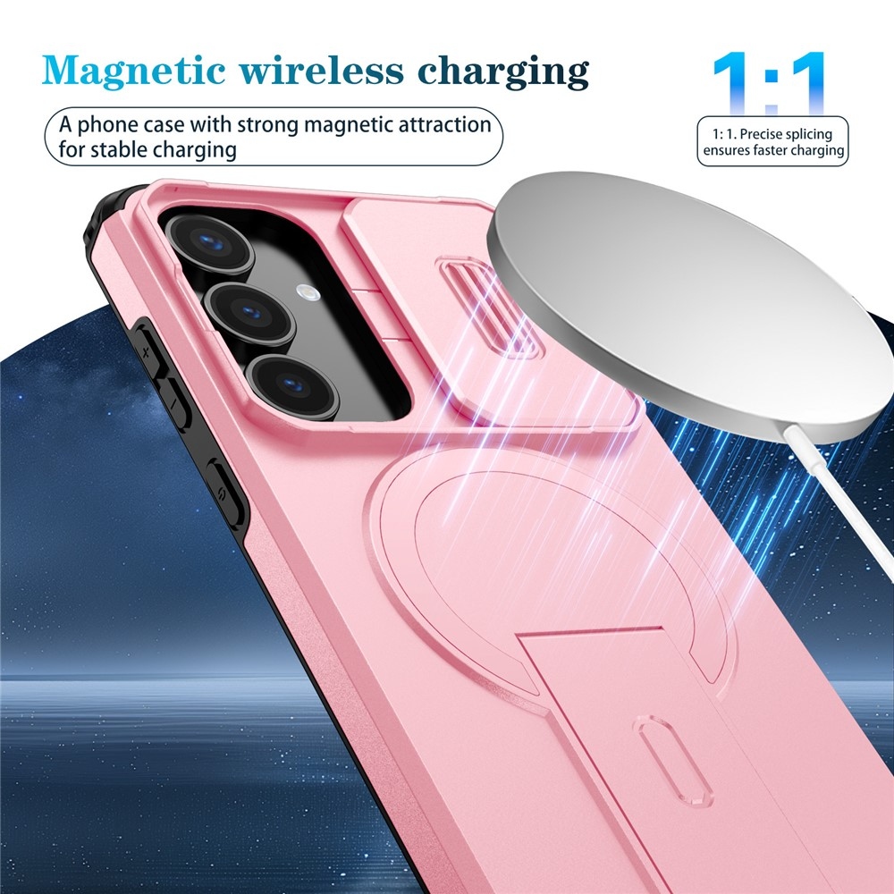 Smooth odolný kryt s MagSafe na Samsung Galaxy S26 FE/S25 FE - růžový