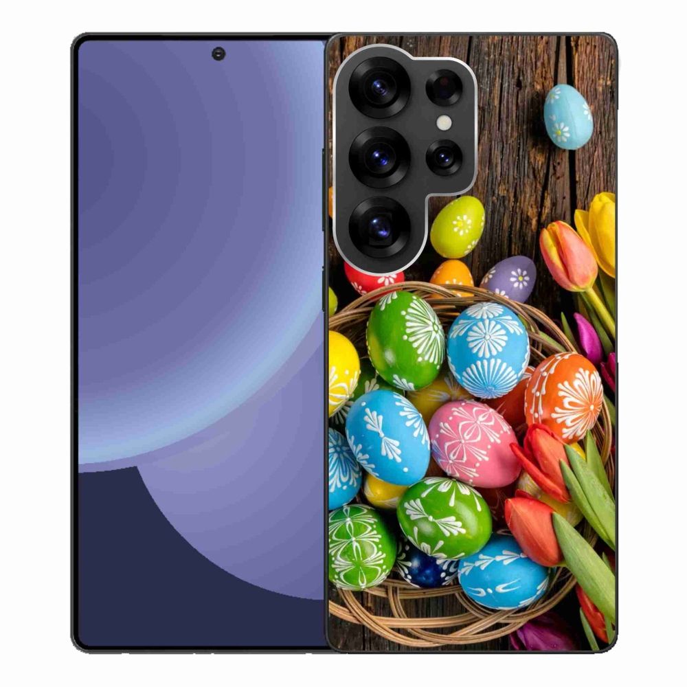 Gelový kryt mmCase na Samsung Galaxy S25 Ultra - velikonoční vajíčka