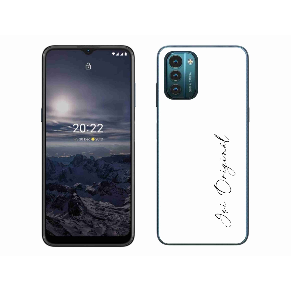 Gelový kryt mmCase na Nokia G11/G21 - jsi originál bílé pozadí
