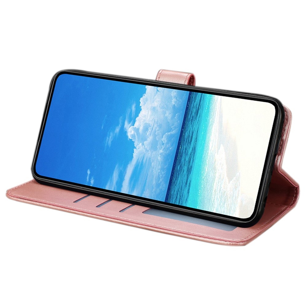 Floral Butterfly knížkové pouzdro na Xiaomi Redmi A5 (171.7x77.8x8.3mm) - růžovozlaté