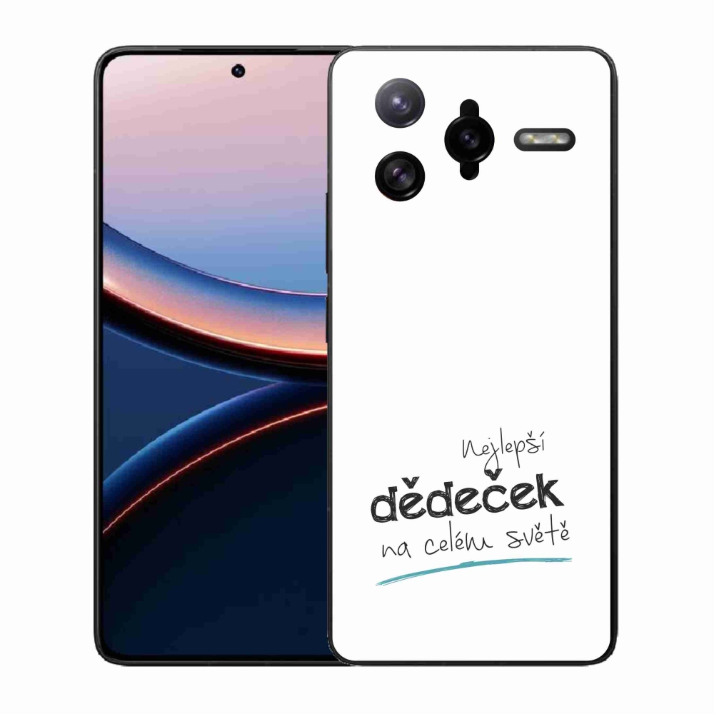 Gelový kryt mmCase na Xiaomi Poco F7 Ultra - nejlepší dědeček 3 bílé pozadí