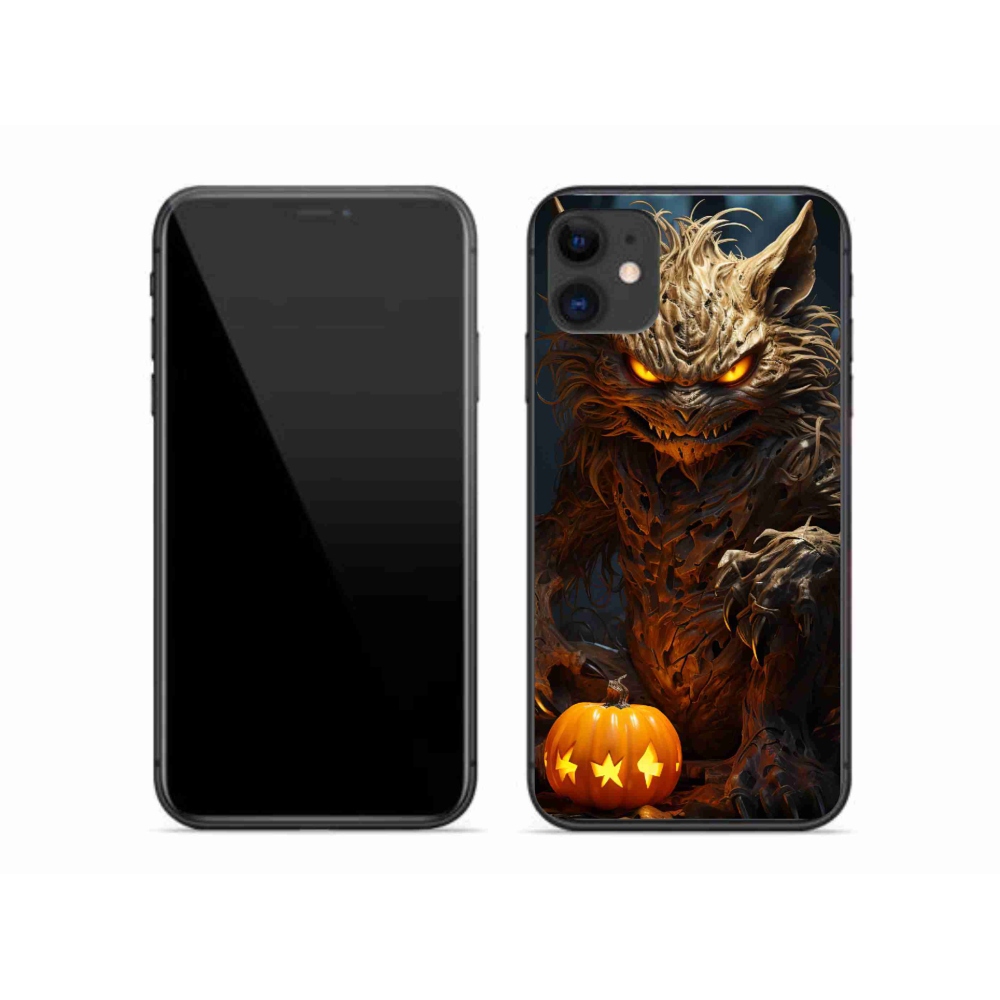 Gelový kryt mmCase na iPhone 11 - halloweenská příšera