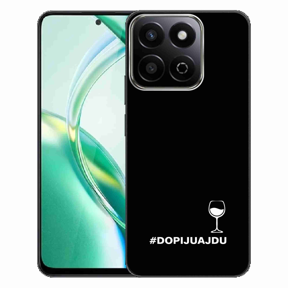 Gelový kryt mmCase na Honor 200 Smart 5G - vinný motiv černé pozadí