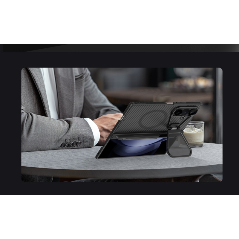 Nillkin CamShield Prop Magnetic Pen Slot (Transp. Lens) Zadní Kryt pro Samsung Galaxy Z Fold 8 Ultra Transparent Black