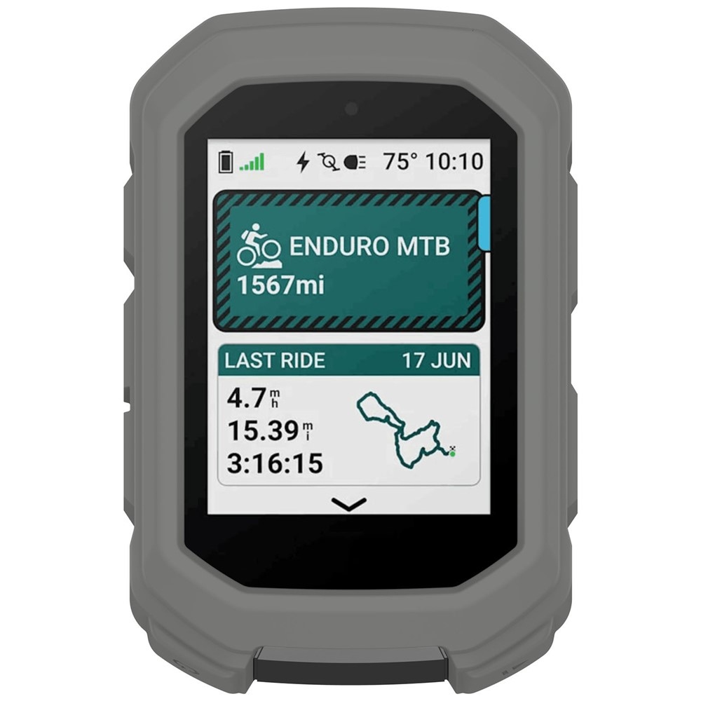 Snug silikonový obal na GPS cyklonavigaci Garmin Edge MTB - tmavěšedý