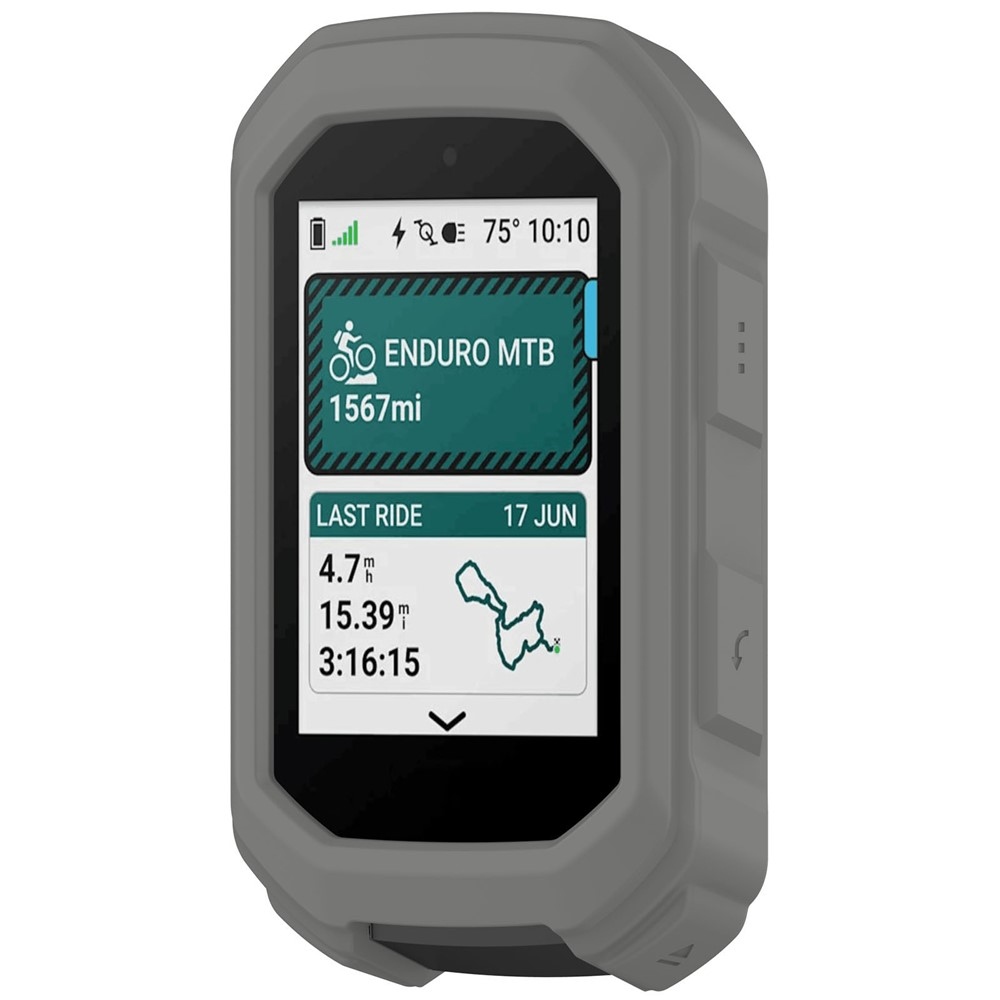 Snug silikonový obal na GPS cyklonavigaci Garmin Edge MTB - tmavěšedý