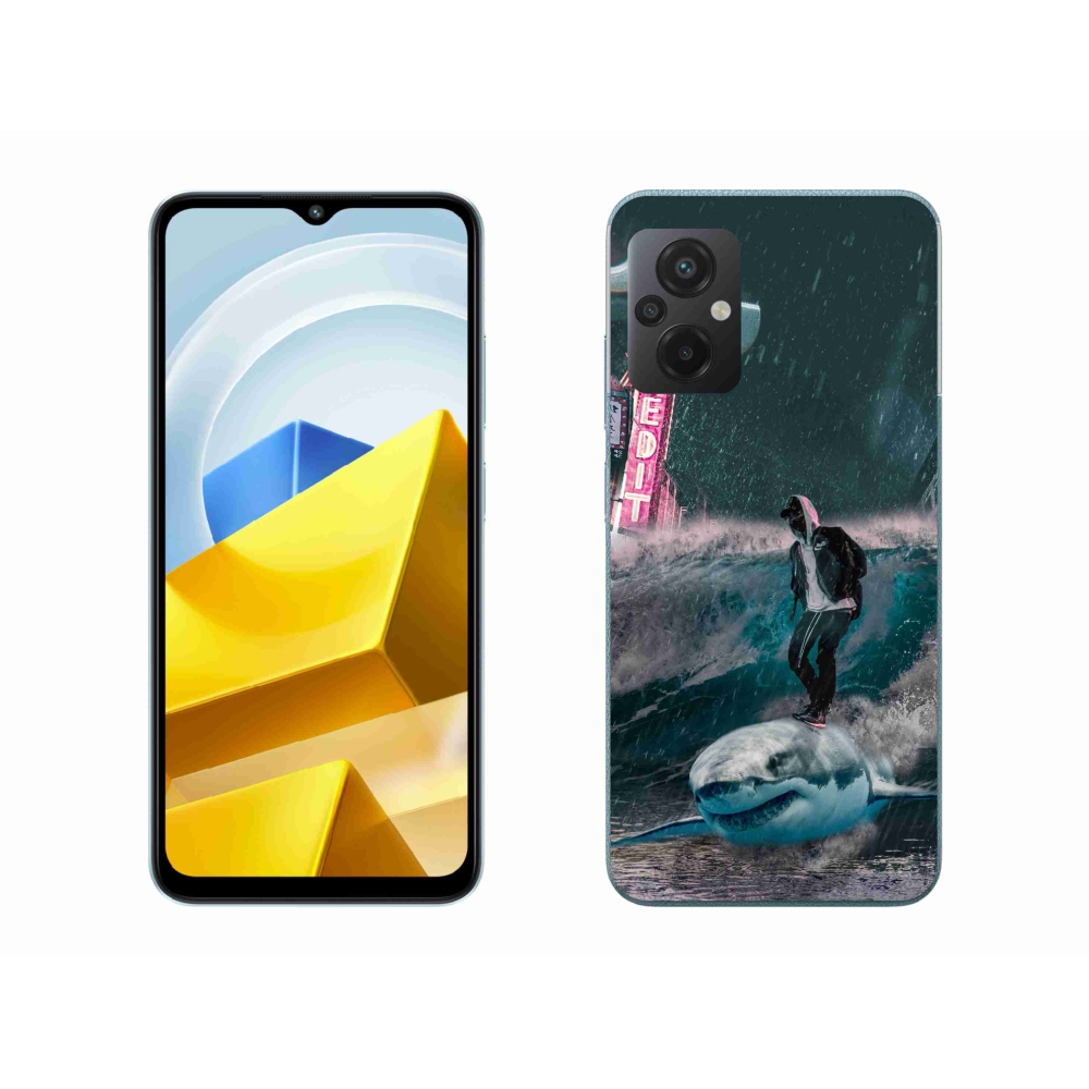 Gelový kryt mmCase na Xiaomi Poco M5 4G - žralok