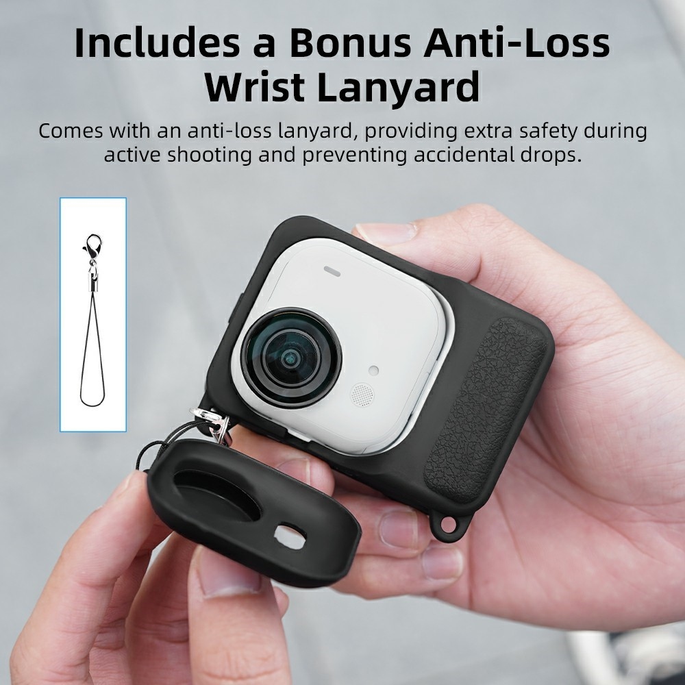 FLYMILE silikonové pouzdro 360° s krytkou objektivu pro Insta360 GO Ultra